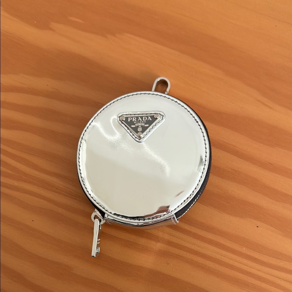 Prada Silver Coin Purse - New